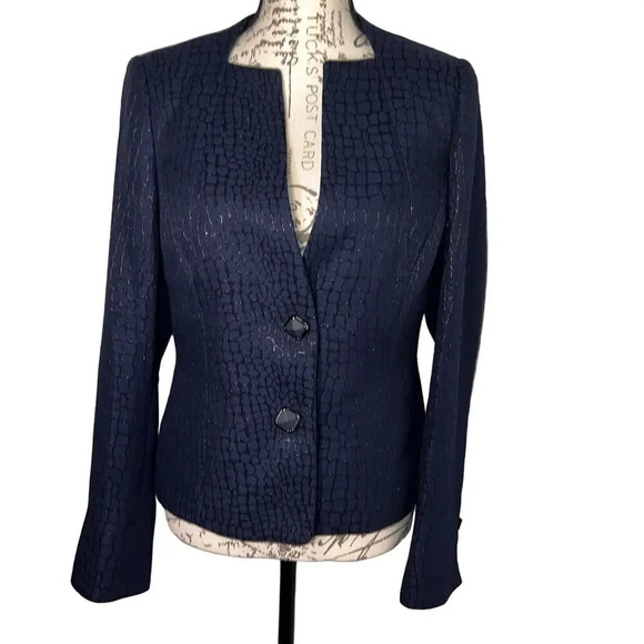 Mary Kay, 6 jewel2-Button long-sleeve padded shoulders multimedia inner pockets - Picture 1 of 10
